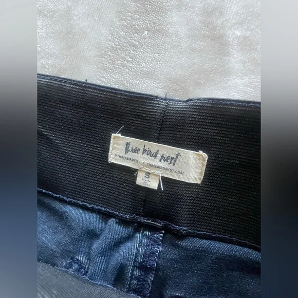 Three Bird Nest Navy Denim Trousers - Picture 4 of 6